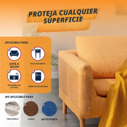 Vista 6 de Panther Armor Protector de muebles para gatos, 6 hojas transparentes con Brillo (protector de muebles de 1 cara)