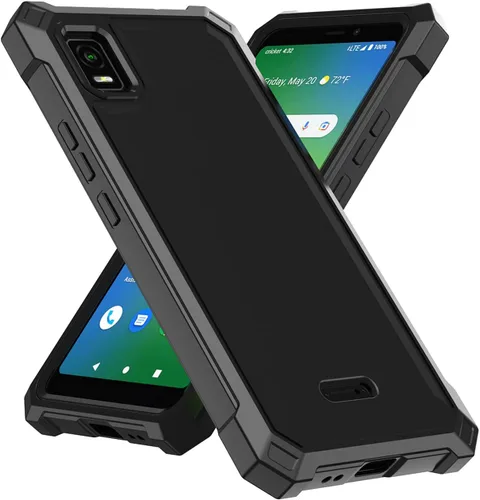 Vista 7 de Ailiber Funda para AT&T Calypso 3 (U328AA), ATT Calypso 3 con protector de pantalla de vidrio templado, protección de estructura de doble capa, a