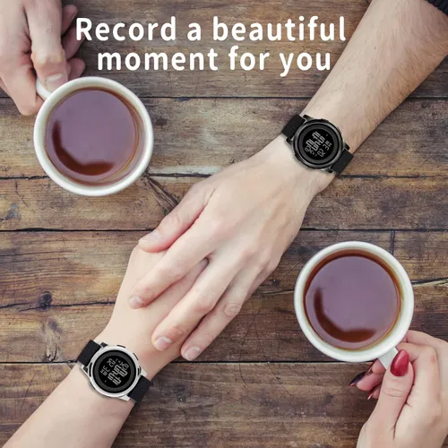 Vista 6 de Mens Watch Ultra-Thin Digital Sports Watch Waterproof Stainless Steel Fashion Wrist Watch for Men Women