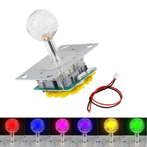 Vista 2 de LED Arcade Joystick Colorful iluminada Joystick switchable desde 4a 8manera la operación para Arcade Juego