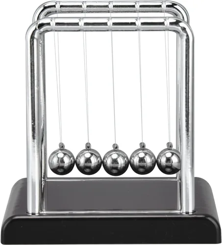 Vista 6 de Pissente Bola de péndulo de equilibrio, bolas de péndulo de metal de equilibrio Newtons, juegos de oficina, decoración de escritorio, accesorios