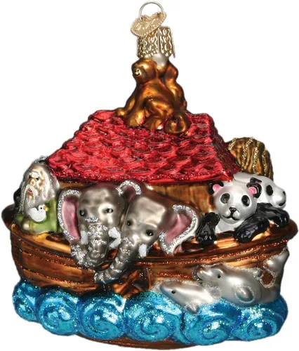 Vista 7 de Old World Christmas - Adornos de vidrio soplado para el árbol de Navidad, regalos espirituales, viaje a Egipto, decoración de navidad artesanal
