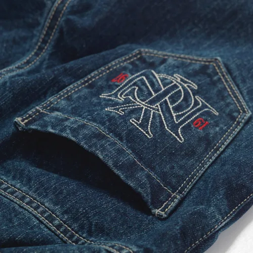 Vista 4 de Leo&Lily LLB627 - Pantalones vaqueros de mezclilla para niños grandes