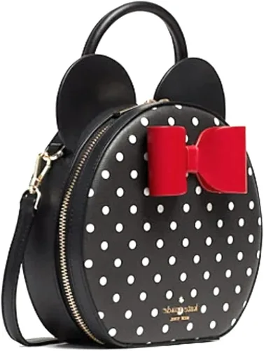 Vista 4 de Kate Spade Disney X Minnie - Bolso redondo para ratón, color negro y blanco