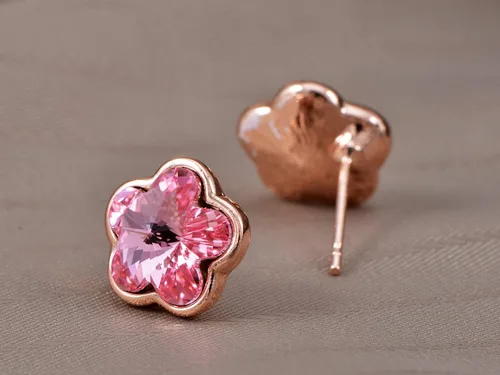 Vista 4 de Alilang - Pendientes de tuerca para mujer, diseño de cristales Swarovski