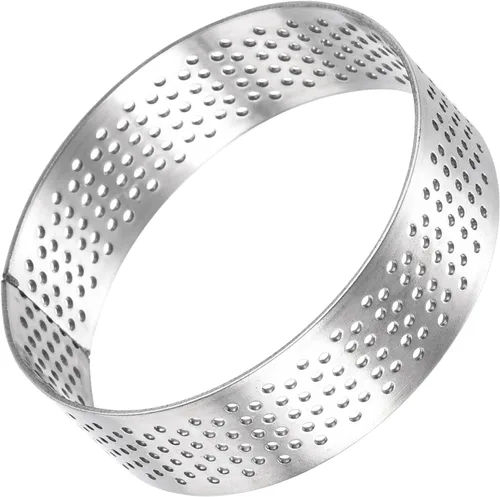 Vista 4 de uxcell Anillos Pequeños de Acero Inoxidable para Pasteles, Anillo Perforado de Mousse para Pastel de Cocina Horneado Resistente al Calor, 2.5