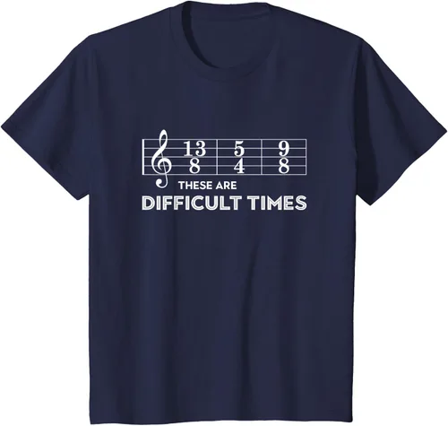 Vista 55 de Musician - Camiseta con texto en inglés "These are Difficult Times", talla S