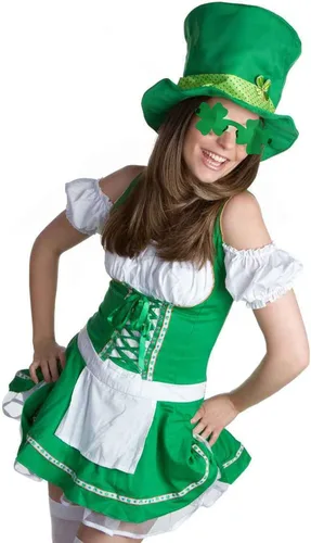 Vista 4 de Shitailu 4 lentes de sol de trébol del día de San Patricio gafas irlandesas gafas de trébol de cuatro hojas leprechaun verde para niños y adultos