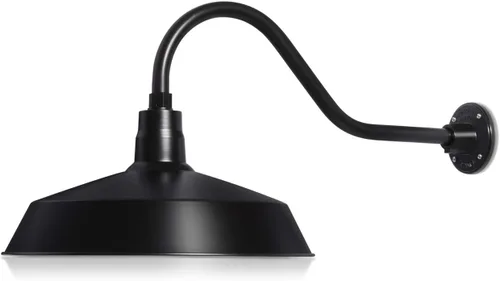 Vista 14 de 17 pulgadas. RLM Warehouse - Pantalla con brazo de cuello de cisne y bombilla Led A19 5000K de 9W