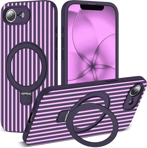 Vista 16 de SKYLMW Funda diseñada para iPhone 11 con soporte magnético invisible Compatible con Mag-Safe, a prueba de caídas de grado militar, a prueba