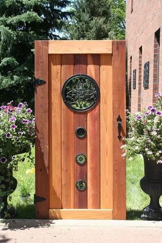 Vista 3 de Nuvo Iron Inserto decorativo para cercas, puertas, hogar, jardín, redondo, 15 pulgadas
