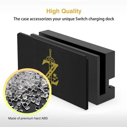 Vista 3 de TIKOdirect Custom Faceplate Cover Compatible with Nintendo Switch Charging Dock Hard PC Slim Shell Anti-Scratch No Screwdriver Installation for