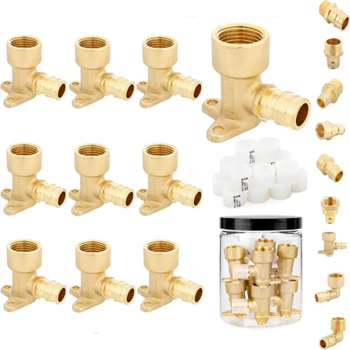 Vista 8 de PEX A Accesorios de latón de expansión, 1/2 "x 1/2" NPT hembra PEX-A Codo de oreja solo para tubos Pex-a (ASTM F1960)-2P