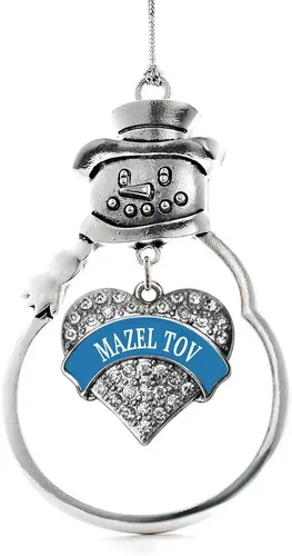 Vista 57 de Inspired Silver - Big Sis - Adorno de Navidad plateado - Adorno de árbol de Navidad con dije de corazón con circonita cúbica - Decoración colgante
