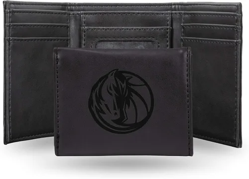 Vista 52 de NBA Rico Industries - Billetera triple grabada con láser y tres pliegues, accesorio para hombre