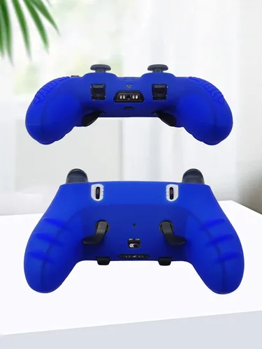 Vista 5 de MOJOXR Funda de silicona para controlador y tapas de palo para PS5 DualSense Edge Wireless Controller, protector antideslizante y 10 tapas de agarre