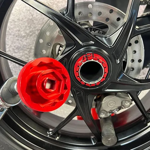 Vista 7 de Herramienta de enchufe de tuerca de eje de rueda delantera trasera (30 mm + 55 mm) para motocicleta Ducati Panigale V4, Street Fighter 1098, Monster