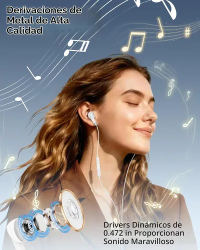 Vista 2 de Auriculares Lightning para Apple, auriculares con cable con micrófono para Blanco