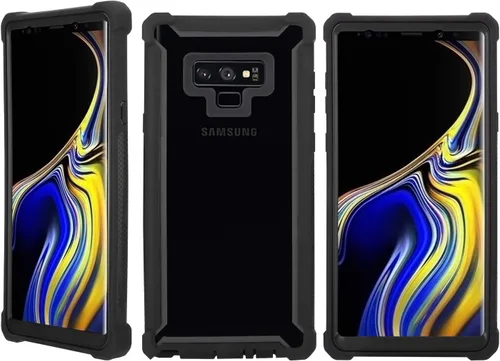 Vista 6 de Asuwish Funda de teléfono para Samsung Galaxy Note 9, a prueba de golpes, dura, a prueba de caídas, protección de cuerpo completo, resistente