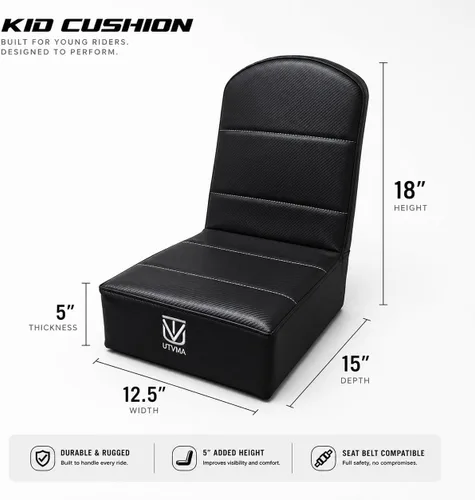 Vista 9 de UTVMA Cojín para niños, asiento UTV para niños, cojín de 5 pulgadas para asientos UTV de stock y posventa