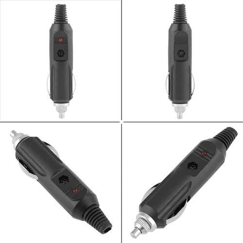 Vista 5 de 5 unids accesorio de coche macho encendedor de cigarrillos zócalo, 12 V 24 V 5A DIY enchufe conector con indicador