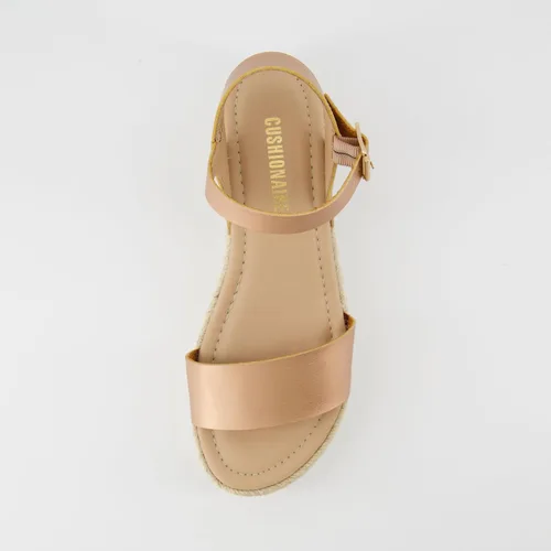 Vista 6 de CUSHIONAIRE Melissa - Sandalias de cuña tipo alpargata para mujer