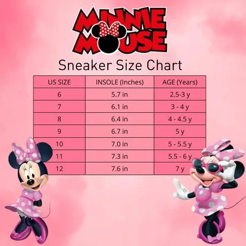 Vista 7 de Disney Innie Mouse - Tenis de Minnie Mouse sin cordones con luces para niña (bebéniña pequeña)