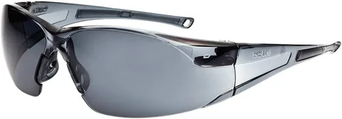 Vista 2 de Bollé Safety 253-RH-40070 Rush anteojos de seguridad con marco sin borde y lente transparente antiempañamiento/antiarañazos