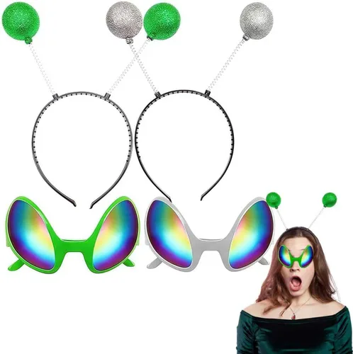 Vista 8 de Alien Monster Toy - Diadema elástica de globo ocular de felpa para Halloween Cosplay