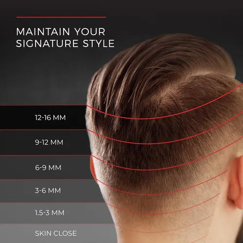Vista 6 de Remington Easy Fade - Kit de corte de pelo para hombres, peines fijos cónicos y estándar, estuche de viaje incluido, color negro