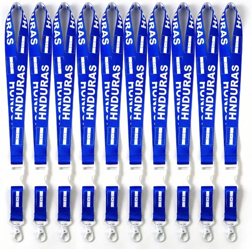 Vista 7 de Honduras Lanyard, Honduran Keychain Carabiner with Key Ring for Keys Fob Honduras Flag Lanyard with Detachable Buckle for ID Badge Holder, Car Key