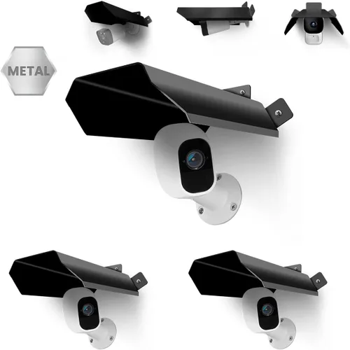 Vista 10 de Cubierta Universal para Cámara de Seguridad - Protector Solar y de Lluvia, Techo Protector Impermeable para Cámaras Domo y Bala de Exterior
