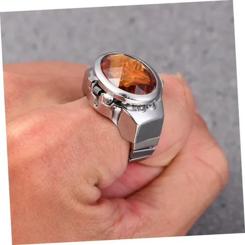 Vista 2 de ERINGOGO 2 unids reloj para hombre reloj mujer reloj hombre anillo reloj
