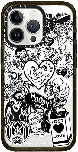 Vista 69 de CASETiFY Funda Impact para iPhone 13 [Protección contra caídas de grado militar 4X de 8.2 pies/Compatible con Magsafe] - #1 Mom - Transparente
