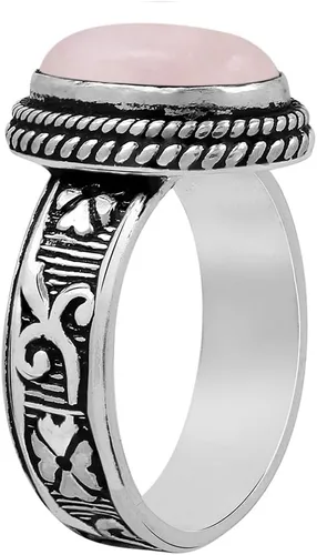 Vista 2 de Anillo solitario de malaquita, ojo de tigre, piedra lunar natural, 10x14mm, con forma ovalada, gema auténtica, recubierto de plata de ley 925