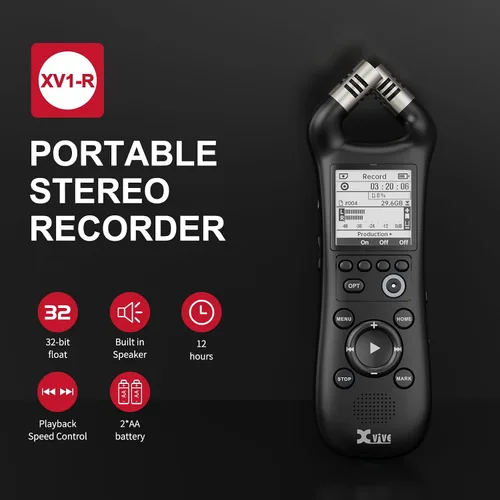 Vista 2 de Xvive Grabadora estéreo portátil XV1-R e interfaz de audio