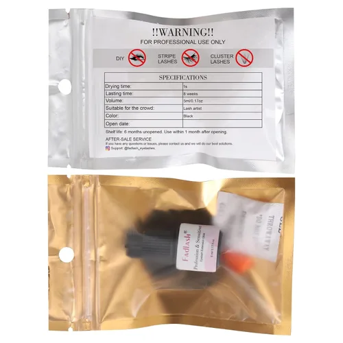 Vista 7 de FADLASH - Pegamento para extensiones de pestañas, extra fuerte, 0.2 fl oz, 1 S, tiempo de secado, 8 semanas de retención de pestañas, pegamento
