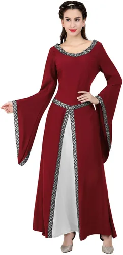 Vista 90 de Kranchungel - Vestidos renacentistas de estilo medieval/irlandés/campesino para mujer; disfraz de hada, para bailes