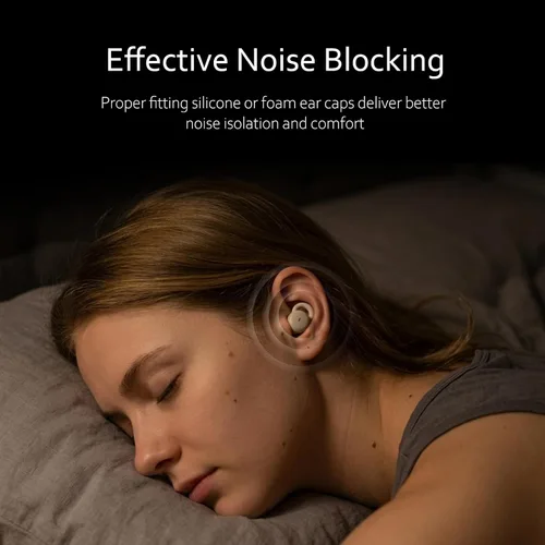 Vista 10 de Auriculares para dormir con micrófono, cómodos auriculares para dormir, diseño pequeño para personas que duermen de lado, capullos invisibles