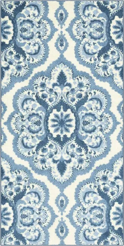 Vista 17 de Maples Rugs Vivian Medallion - Alfombra de área, fabricada en Estados Unidos, lavable, antideslizante, alfombra de interior para cocina, entrada