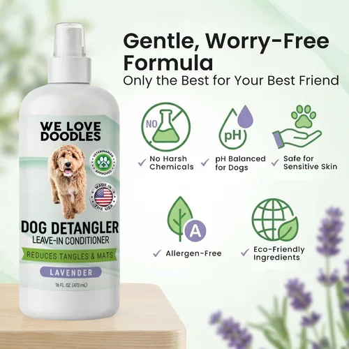 Vista 7 de We Love Doodles Spray desenredante para perros – Acondicionador sin enjuague para perros – Spray desenredante para perros – Spray desenredante