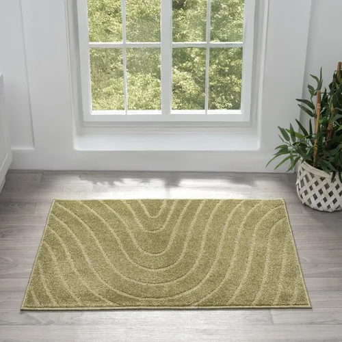 Vista 22 de LUXE WEAVERS Alfombra de Área Moderna Geométrica de Ondas Beige 2x3