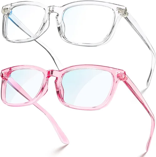 Vista 24 de VISOONE - Lentes cuadrados con bloqueo de luz azul y antireflejante para computadora, videojuegos; para mujeres y hombres MONTANA