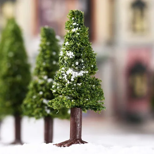 Vista 8 de BESPORTBLE 15 unids árboles modelo miniatura paisaje paisaje cedro mini árbol de Navidad modelo para bricolaje paisaje verde paisaje