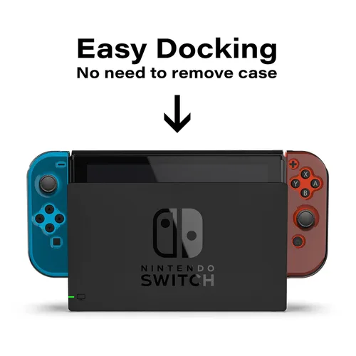 Vista 4 de Nyko Dockable, Thin Protective Hard Portable Travel Carry Shell Case with Tempered Glass Screen Protector for Nintendo Switch (Smoke)