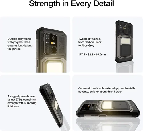 Vista 7 de AGM G3 Pro Smartphone resistente con cámara térmica de grado profesional 512 × 384 y graba videos térmicos de 25 fps en tiempo real, reloj