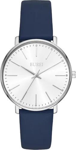 Vista 11 de BUREI Relojes de Pulsera para Mujer, Analógicos, Minimalistas, de Cuero, Cuarzo, Impermeables