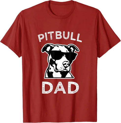 Vista 12 de Camiseta para hombre con diseño de Pitbull Dad Pit Bull Dog para hombre, Negro