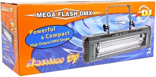 Vista 6 de American DJ Mega Flash DMX 800w DMX luz estroboscópica con sensor de sonido + altavoz gratis