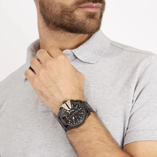 Vista 5 de Diesel, Mega Chief - Reloj de cuarzo con cronógrafo de acero inoxidable para hombre
